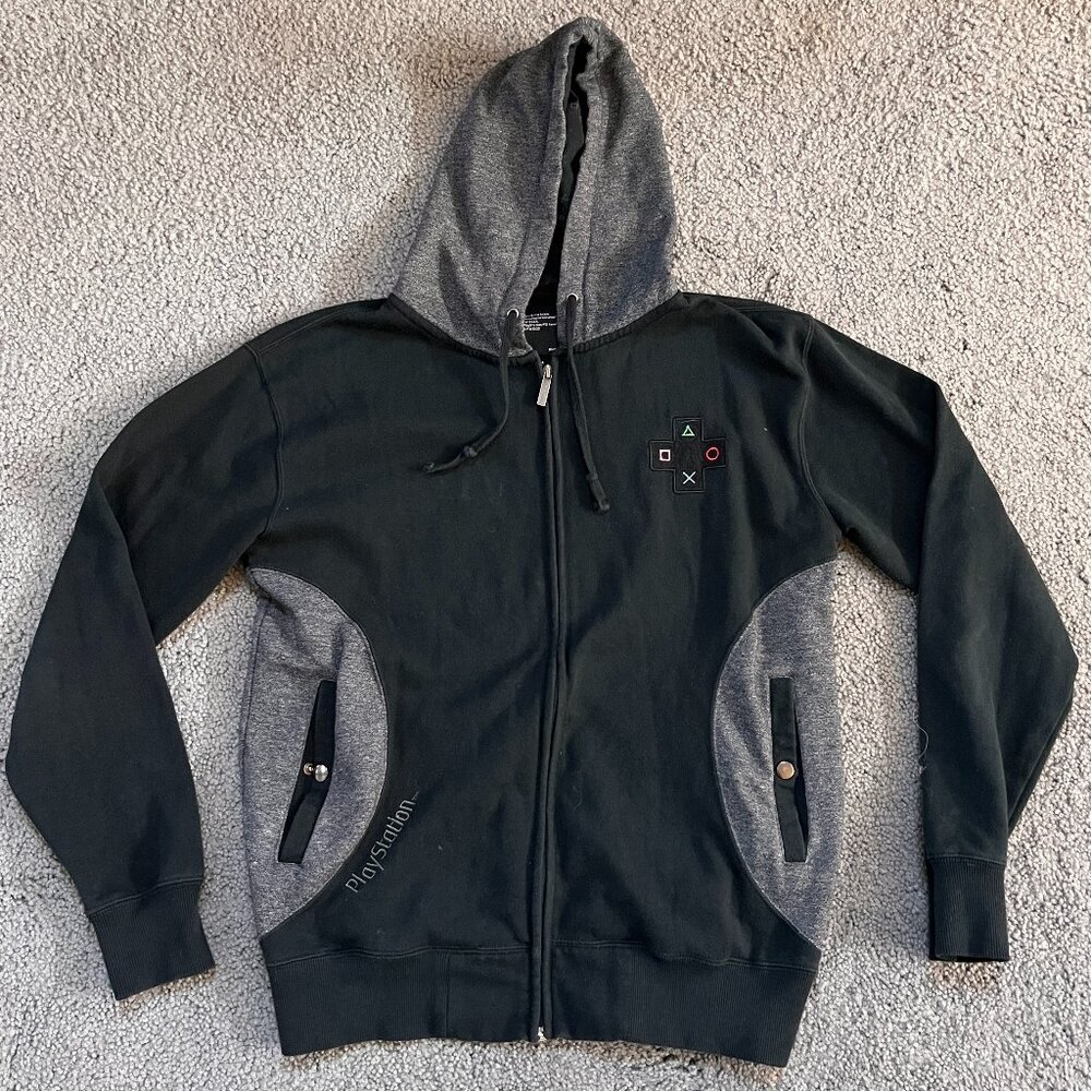 Sony PlayStation 2015 Employee Company Full Zip Hoodie Jacket - Mens Sz. S- VGUC